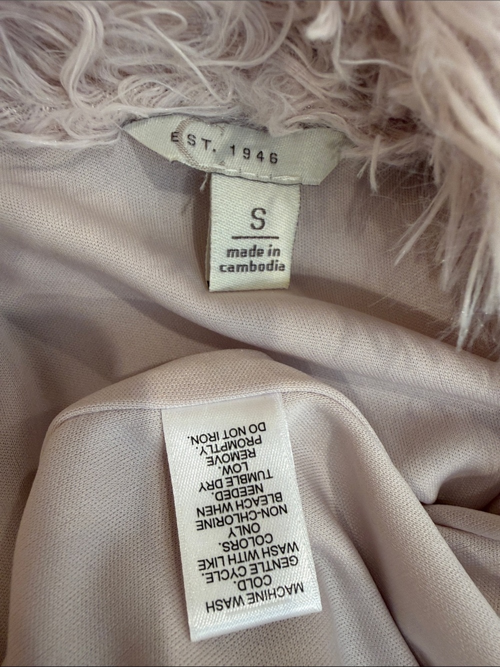 Plush Open-Front Faux Fur Vest in Blush - Picture 2 of 11